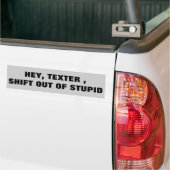 Texter, Verschuiving uit Stomme Bumpersticker (Op Truck)