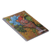 Textiel Art Bird Notebook Notitieboek (Rechterzijde)