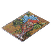 Textiel Art Bird Notebook Notitieboek (Linkerzijde)