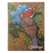Textiel Art Bird Notebook Notitieboek (Voorkant)