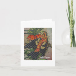 Textiel Art Bird Notecard Kaart