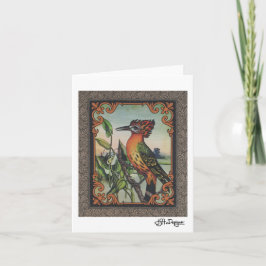 Textiel Art Bird Notecard Kaart