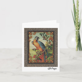 Textiel Art Bird Notecard Kaart