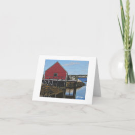 Textiel Art Boat Notecard Kaart