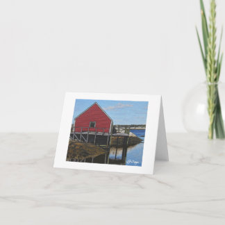 Textiel Art Boat Notecard Kaart