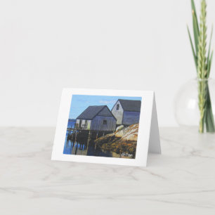 Textiel Art Boat Notecard Kaart