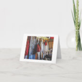 Textiel Art Boat Notecard Kaart (Voorkant)