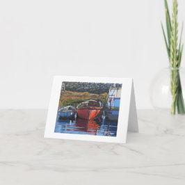 Textiel Art Boat Notecard Kaart