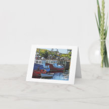 Textiel Art Boat Notecard