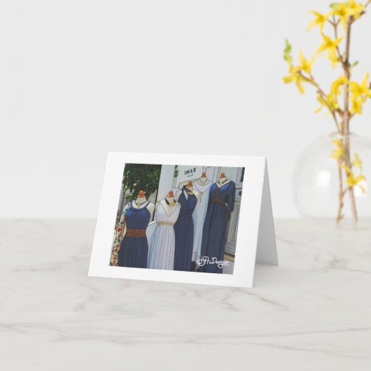 Textiel Art Greece Notecard Kaart (Gele Bloem)