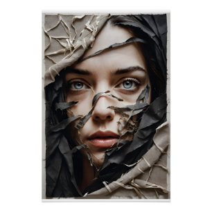 Textiel Gezicht Onthullen Perfect Poster