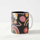 Textiel kleur print Gift Koffie Mok (Voorkant rechts)