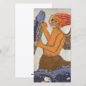 Textiel Meermin Telefoon Feestdagenkaart (Voorkant / Achterkant)