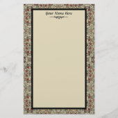 textiel met bloemen en vogels briefpapier (Voorkant)