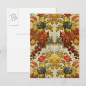 Textiel met een herhalend bloempatroon briefkaart (Voorkant / Achterkant)