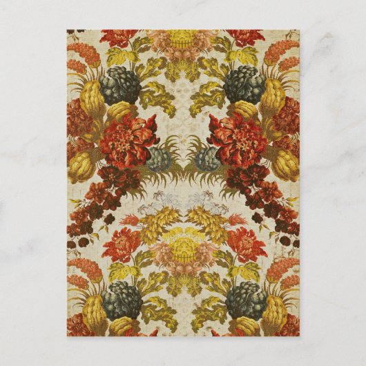 Textiel met een herhalend bloempatroon briefkaart (Voorkant)