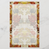 Textiel met een herhalend bloempatroon briefpapier (Voorkant)