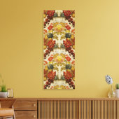 Textiel met een herhalend bloempatroon canvas afdruk (Insitu (Woonkamer))