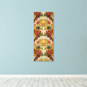 Textiel met een herhalend bloempatroon canvas afdruk (Insitu (Houten vloer))