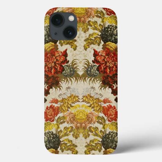 Textiel met een herhalend bloempatroon Case-Mate iPhone case (Achterkant)