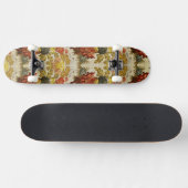 Textiel met een herhalend bloempatroon persoonlijk skateboard (Horizontaal)