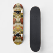 Textiel met een herhalend bloempatroon persoonlijk skateboard (Voorkant)
