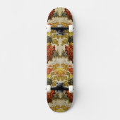 Textiel met een herhalend bloempatroon persoonlijk skateboard (Voorkant)