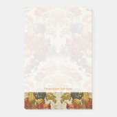 Textiel met een herhalend bloempatroon post-it® notes (Voorkant)