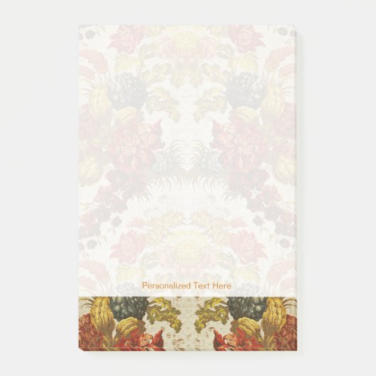 Textiel met een herhalend bloempatroon post-it® notes (Voorkant)