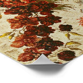 Textiel met een herhalend bloempatroon poster (Hoek)