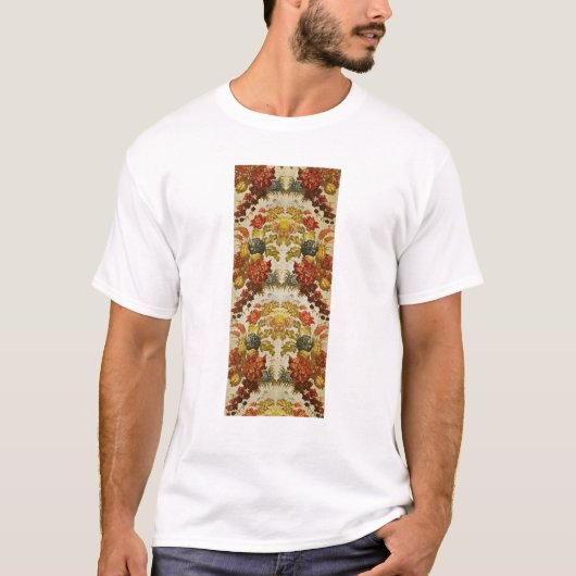 Textiel met een herhalend bloempatroon t-shirt (Voorkant)