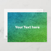 Textiel met groene blauwe kleurgradiënt Ombre Briefkaart (Voorkant / Achterkant)