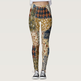 Textiel mozaïek in vintage stijl. leggings
