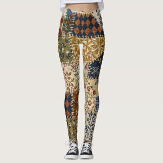 Textiel mozaïek in vintage stijl. leggings