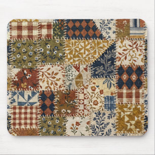 Textiel mozaïek in vintage stijl. muismat