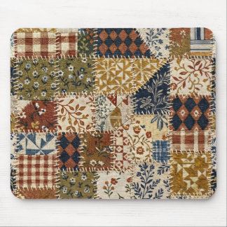 Textiel mozaïek in vintage stijl. muismat
