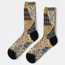 Textiel mozaïek in vintage stijl. sokken
