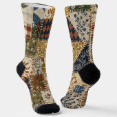 Textiel mozaïek in vintage stijl. sokken (Gebogen)