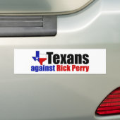 textiel tegen Rick Perry Bumpersticker (Op auto)