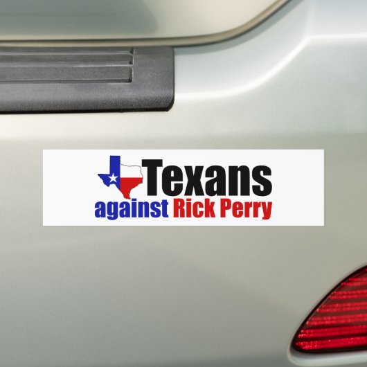 textiel tegen Rick Perry Bumpersticker (Op auto)