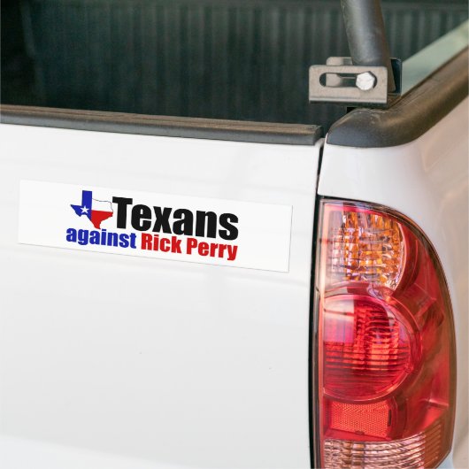 textiel tegen Rick Perry Bumpersticker (Op Truck)