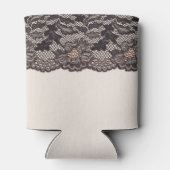 Textiel textuur met kanten achtergrond. blikjeskoeler (Achterkant)