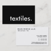 textiel. visitekaartje (Voorkant / Achterkant)