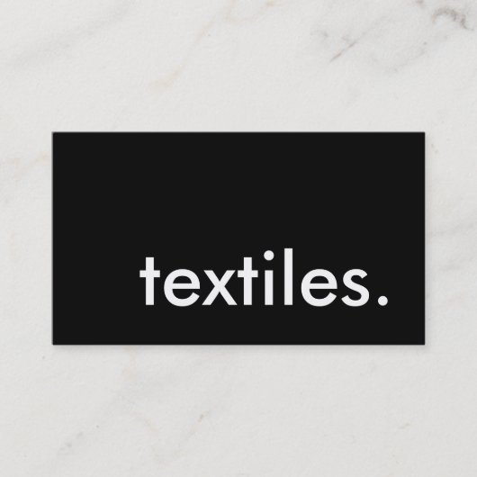 textiel. visitekaartje (Voorkant)
