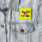 textiel voor Arizona "Official" Square Button Pin (In situ)