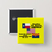 textiel voor Arizona "Official" Square Button Pin (Voorkant /achterkant)