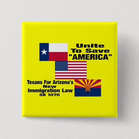 textiel voor Arizona "Official" Square Button Pin (Voorkant)