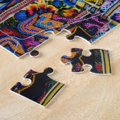 Textiel Wand Explosie van Kleur Legpuzzel (Zijkant)