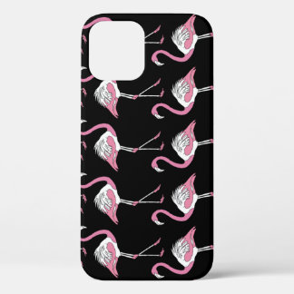 Textiel Zwart Flamingo Achtergrond Patroon Case-Mate iPhone Case