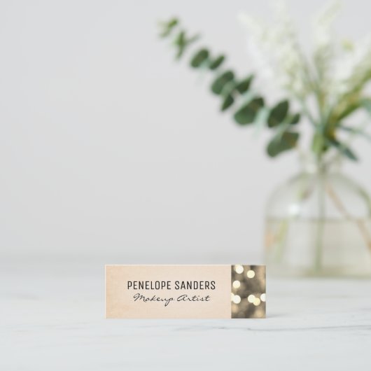 Textielachtergrond | Bokeh Mini Visitekaartje (Staand voorkant)